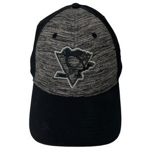 Pittsburgh Penguins Baseball Cap Embroidered Fanatics Gray Size Large XLarge
